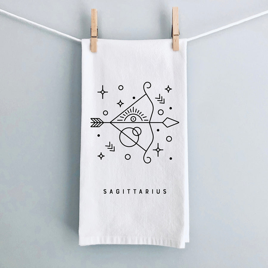 Sagittarius Zodiac Sign Tea Towel