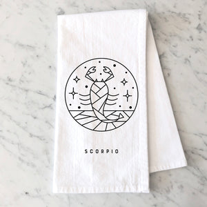 Scorpio Zodiac Sign Tea Towel