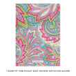 Load image into Gallery viewer, "Jeanette" Pink Paisley Baby Shower Invitation