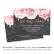 Load image into Gallery viewer, "Jenn" Pink Blooms + Chalkboard Baby Shower Invitation