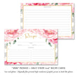 Load image into Gallery viewer, Elegant pink peonies and gray stripe bridal shower invitation with chic design and bright pink font.
