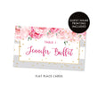 Load image into Gallery viewer, Grey Stripe Place Cards with Floral | Jenn