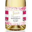 Load image into Gallery viewer, "Jenn" Magenta Stripe Bridesmaid Proposal Champagne Labels