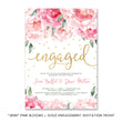 Load image into Gallery viewer, "Jenn" Pink Blooms + Gold Engagement Party Invitation