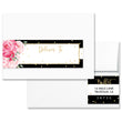 Load image into Gallery viewer, "Jenn" Peonies + Black Stripe Envelope Wrap Address Labels