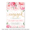 Load image into Gallery viewer, "Jenn" Peonies + Blush Stripe Engagement Party Invitation