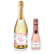 Load image into Gallery viewer, "Jenn" Gray Stripe Engagement Champagne Labels