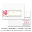 Load image into Gallery viewer, "Jenn" Peonies + Gray Stripe Envelope Wrap Address Labels