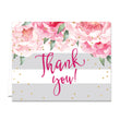 Load image into Gallery viewer, "Jenn" Peonies + Gray Stripe Thank You Card