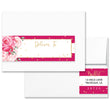 Load image into Gallery viewer, "Jenn" Peonies + Magenta Stripe Envelope Wrap Address Labels