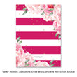 Load image into Gallery viewer, Elegant peonies and magenta stripe bridal shower invitation, featuring blush peonies and chic design.