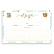 Load image into Gallery viewer, Mint + Gold Glitter Recipe Cards | Stella