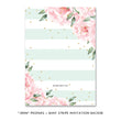 Load image into Gallery viewer, "Jenn" Peonies + Mint Stripe Kids Birthday Invitation