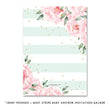 Load image into Gallery viewer, "Jenn" Peonies + Mint Stripe Baby Shower Invitation