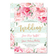 Load image into Gallery viewer, "Jenn" Mint Striped Wedding Invitation