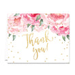 Load image into Gallery viewer, "Jenn" Pink Blooms + Gold Thank You Card
