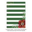 Load image into Gallery viewer, "Katelyn" Green + White Stripe Chalkboard Christmas Baptism Invitation