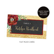 Load image into Gallery viewer, Gold + Chalkboard Holiday Place Cards with Floral | Katelyn