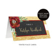 Load image into Gallery viewer, Gold + Chalkboard Holiday Place Cards with Floral | Katelyn