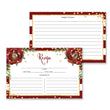 Load image into Gallery viewer, Floral + Stripe Recipe Cards | Katelyn Red