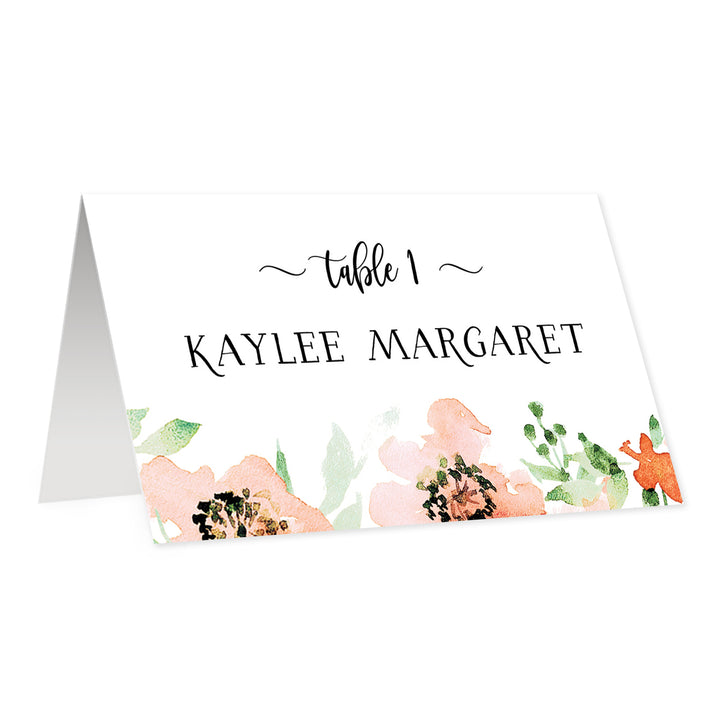 Watercolor Floral Place Cards | Kaylee