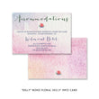 Load image into Gallery viewer, Bohemian watercolor floral "Kelly" Info / Accommodation Card | digibuddha.com