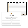 Load image into Gallery viewer, Gold Heart + Black Stripe Recipe Cards | Kendall