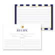 Load image into Gallery viewer, Gold Heart + Navy Stripe Recipe Cards | Kendall