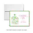 Load image into Gallery viewer, Chic Paisley Bridal Shower Invitation with preppy pink and green paisley print and artsy wedding dress design.