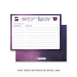 Load image into Gallery viewer, Chic Purple Watercolor Bridal Shower Invitation featuring a fashion wedding dress design, perfect for modern brides.