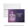 Load image into Gallery viewer, Chic Purple Watercolor Bridal Shower Invitation featuring a fashion wedding dress design, perfect for modern brides.