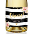 Load image into Gallery viewer, "Krissy" Black Stripes Birthday Party Champagne Labels