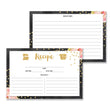 Load image into Gallery viewer, Floral + Glitter Recipe Cards | Krissy Chalkboard