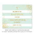 Load image into Gallery viewer, "Krissy" Mint Striped Baptism Invitation
