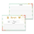 Load image into Gallery viewer, Floral + Stripe Recipe Cards | Krissy Mint