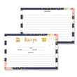 Load image into Gallery viewer, Floral + Stripe Recipe Cards | Krissy Navy