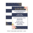 Load image into Gallery viewer, "Krissy" Navy + Pink Striped Wedding Invitation