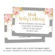 Load image into Gallery viewer, "Krissy" Gray Stripe Baby Shower Invitation
