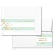 Load image into Gallery viewer, Mint Stripe Gold Glitter Envelope Wrap Address Label