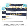 Load image into Gallery viewer, "Krissy" Navy Stripe Baby Shower Invitation