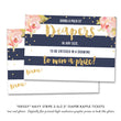 Load image into Gallery viewer, "Krissy" Navy Stripe Baby Shower Invitation