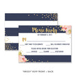 Load image into Gallery viewer, "Krissy" Navy + Pink Striped Wedding Invitation