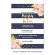 Load image into Gallery viewer, "Krissy" Navy + Pink Striped Wedding Invitation