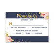 Load image into Gallery viewer, "Krissy" Navy Stripe + Pink Peonies RSVP Card