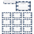 Load image into Gallery viewer, 2021 Navy Gingham Desk Calendar by Digibuddha | Coll. 3