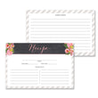 Load image into Gallery viewer, Pink Bloom + Chalkboard Recipe Cards | Leah
