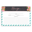 Load image into Gallery viewer, Floral + Stripe Recipe Cards | Leah Teal