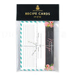 Load image into Gallery viewer, Floral + Stripe Recipe Cards | Leah Teal