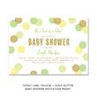 Load image into Gallery viewer, "Leigh" Lime, Yellow + Gold Glitter Dots Baby Shower Invitation
