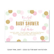 Load image into Gallery viewer, "Leigh" Pink, Mint + Gold Glitter Dots Baby Shower Invitation